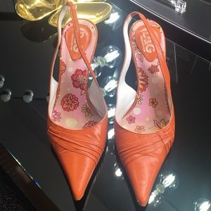 Dolce & Gabanna Orange Sling backs